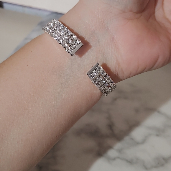 Rhinestone Cuff Bracelet - Picture 5 of 5